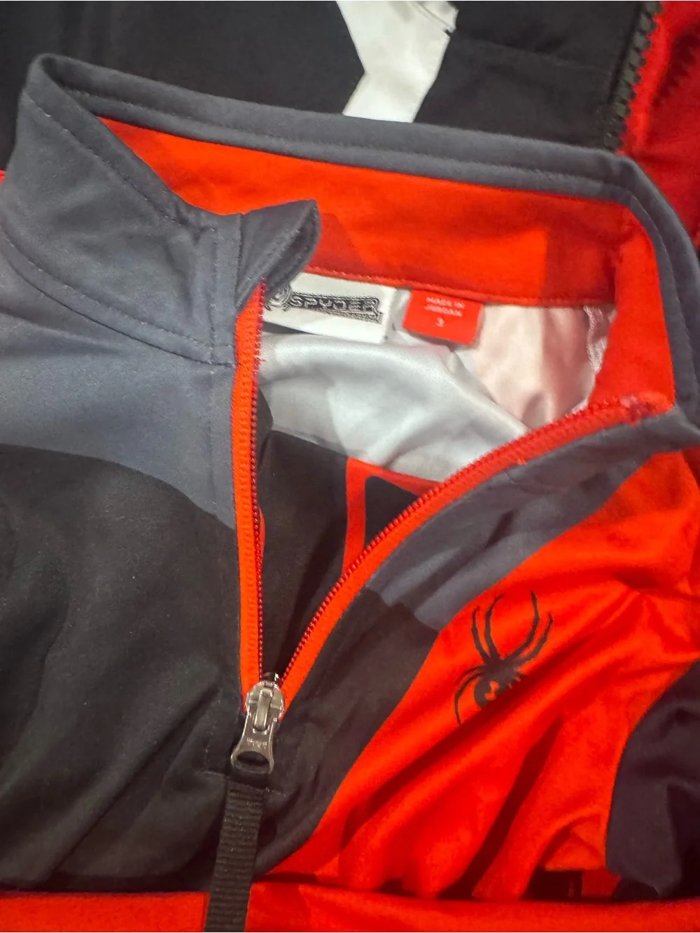 Spyder Kids Red, Black & Gray Ski Jacket and Bib Pants Set
